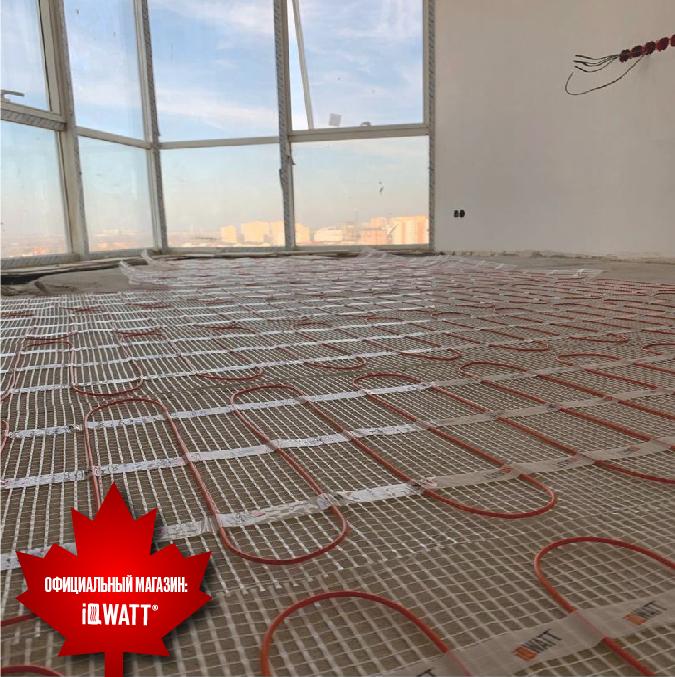 Тонкий самоклеящийся греющий мат IQ FLOOR MAT 150 Вт/м.кв - 4,5м²